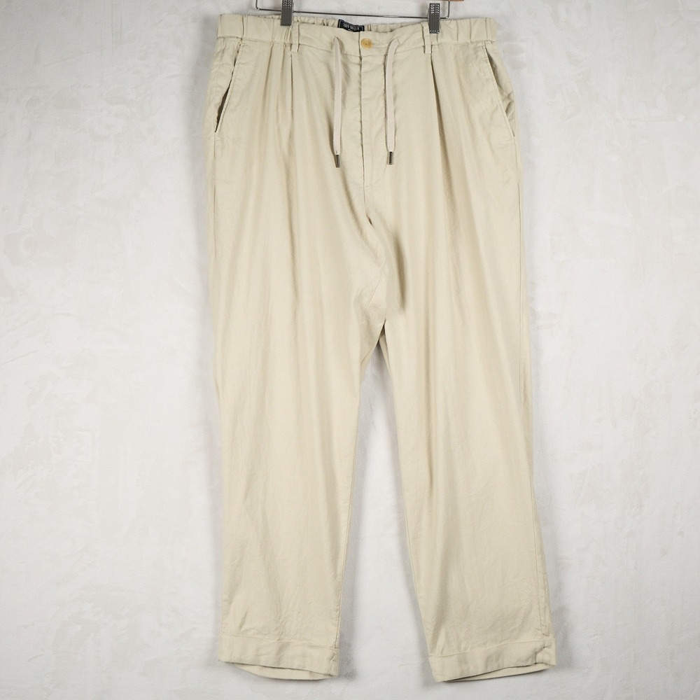 Todd Snyder Cream Drawstring Chinos